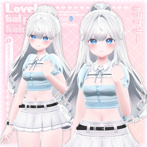 [VRC Hair] Lovely half-up hair💛 (8アバター対応) 缩略图 12