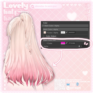 [VRC Hair] Lovely half-up hair💛 (8アバター対応) 缩略图 18