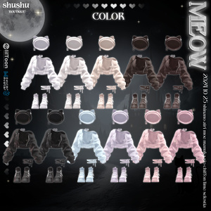 [8アバター対応] MEOW🖤(VRC 3Dアイテム) 缩略图 16