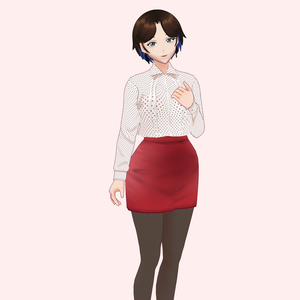Red Office Skirt
