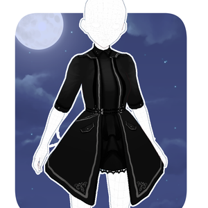 Military Lolita Dress Top for Vroid