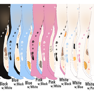 Kitty Cat Stocking Nylon Tights Lolita Vroid Textures