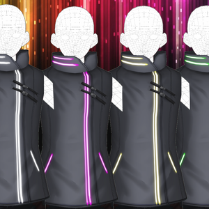 Tall collar vest top Vroid