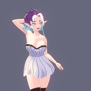 Cute white striped dress