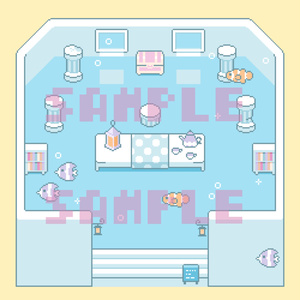 [PictSQUARE]店舗素材・水中