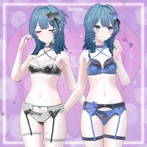 44アバター対応 懐古薔薇 Nostalgic Rose Lingerie (薔薇の開花アニメーション付) #MURASAKIYA 缩略图 45