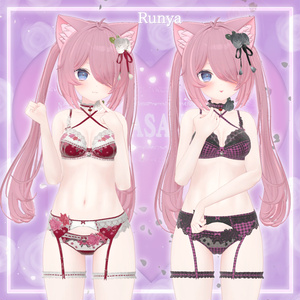 44アバター対応 懐古薔薇 Nostalgic Rose Lingerie (薔薇の開花アニメーション付) #MURASAKIYA 缩略图 33