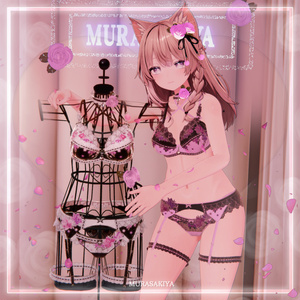 44アバター対応 懐古薔薇 Nostalgic Rose Lingerie (薔薇の開花アニメーション付) #MURASAKIYA 缩略图 2