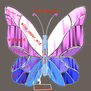 [VRChat/MA] Glass Butterfly Pet 缩略图 9