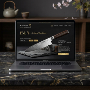 【商用利用可】最高峰和モダン越境ECテンプレート『NOIR CRAFT』- 手彫り名入れシミュレーター・多言語多通貨・Stripe対応 (HTML/CSS/JS)