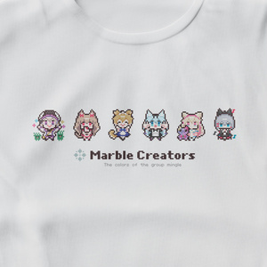MarbleCreators ドット絵Tシャツ (White)