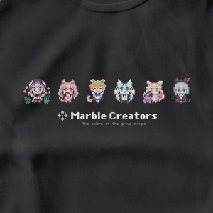 MarbleCreators ドット絵Tシャツ (Black)