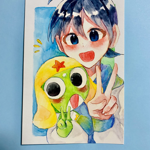 冬樹&軍曹 水彩原画