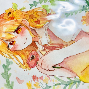 お花の子 創作 水彩原画 過去作品