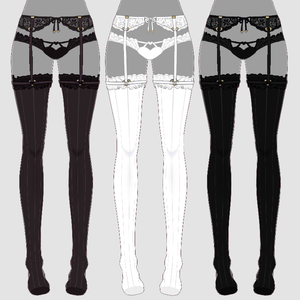 【VRoid】striped stocking