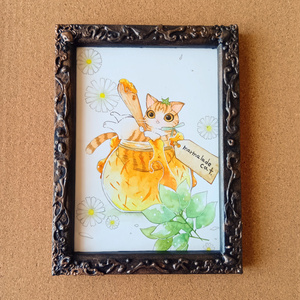 原画、キャンバス「イースターうさぎ」緑　－かわいい絵 原画、キャンバス「イースターうさぎ」緑 －かわいい絵 - Gallery