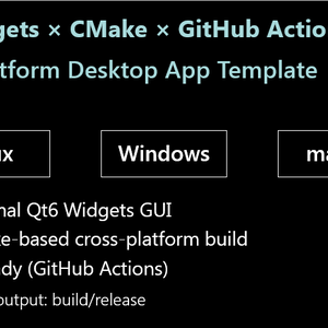 Qt6 Widgets Cross‑Platform Template (CMake + GitHub Actions)