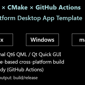 Qt6 QML Cross‑Platform Template (CMake + GitHub Actions)