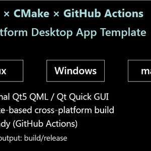 Qt5 QML Cross‑Platform Template (CMake + GitHub Actions)