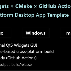 Qt5 Widgets Cross‑Platform Template (CMake + GitHub Actions)