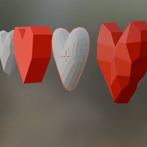 [FREE] Hearts pack (low poly + high poly + stylized ice-like heart of ice)