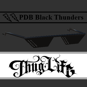 PDB Black Thunders / Thug Life Glasses Remastered for VRChat
