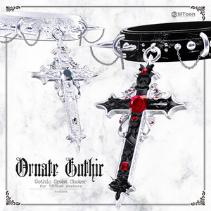 『𝐎𝐫𝐧𝐚𝐭𝐞 𝐆𝐨𝐭𝐡𝐢𝐜』チョーカー/Choker 【VRC想定】