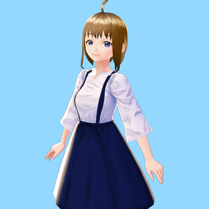 【無料版有】ブラウス&サスペンダースカート