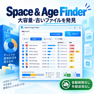 Space & Age Finder｜大容量・古いファイル発見ツール
