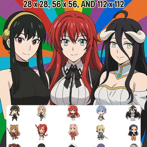 20 Anime Waifu Emotes Vol 1