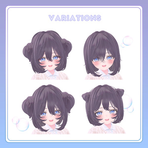 【VRC Hair】⟡Fluffy hair⟡【3Dヘアモデル】 缩略图 7