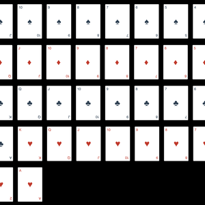 【商用可】シンプル・スタンダード トランプ画像素材セット【高解像度PNG/透過/52枚】