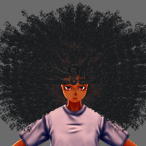 Large Curly Afro (VRoid Hair Preset Beta and Stable)