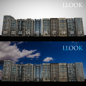 LLOOK Unity Building Lowpoly Assets for VRChat 全10種