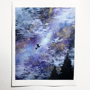 アクリルアート原画】荒波 100×100mm - mf-artworks - BOOTH