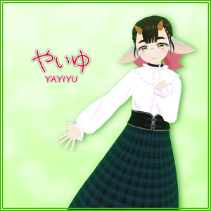 VRChat想定3Dモデル「やいゆ」
