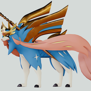 {Blender向け}ザシアン(アーマーあり) [ポケモン ソード・シールド]