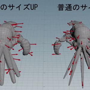 【Houdini】法線方向にサイズup