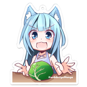 HTMLちゃん クリアキーホルダー(どやキャベツver)