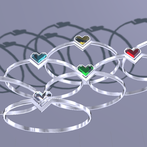 Heart pair ring