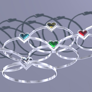 Heart pair ring