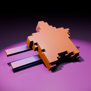 8-Bit & 16 Bit Star shaped hair pin