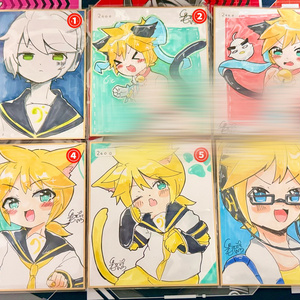 鏡音リン リンちゃん色紙 - 鬼燕のイラスト - pixiv
