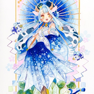 原画】A5オリジナル手描きイラスト＊『tea time』＊ アナログ