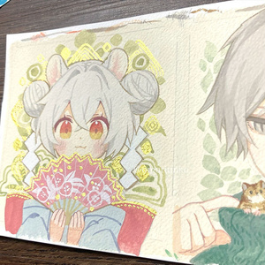 手描きイラスト アナログイラスト イラストオーダー① 透明水彩