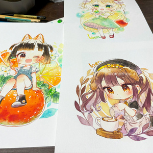 オリジナル手描きアナログイラスト 20 オリジナル手描きイラスト(透明水彩原画)アナログイラスト 創作
