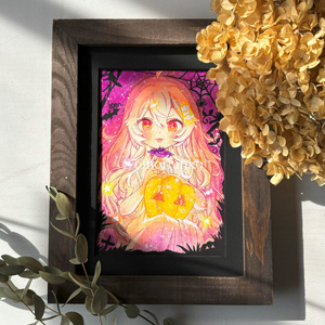 額縁付オリジナル手描きイラスト 絵画