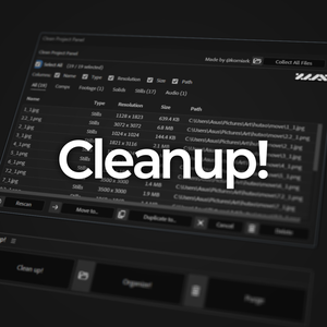 Free 【After Effects スクリプツ】 Cleanup!