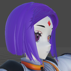 レイヴンの髪 Raven's hair .obj #Vtuber #Vrchat #3Dprop #Hair #Vroid