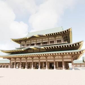 日本の寺「金堂」3D JapaneseTemple/MainHall24.12 缩略图 9